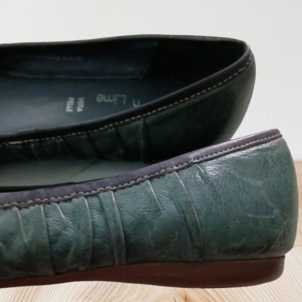 Lemon N Lime Shoe Flats Green Bow Beads Size 9 Romania Casual - Picture 9 of 12